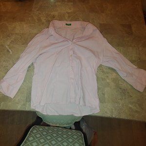 Collared button up pink shirt